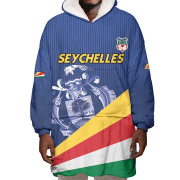 Custom Seychelles Beach Soccer 2025 Wearable Blanket Hoodie Go Champions Sesel LT15