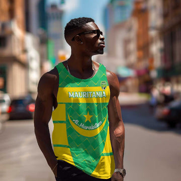 Custom Mauritania Beach Soccer 2025 Men Tank Top Allez Al-Murabitun LT15