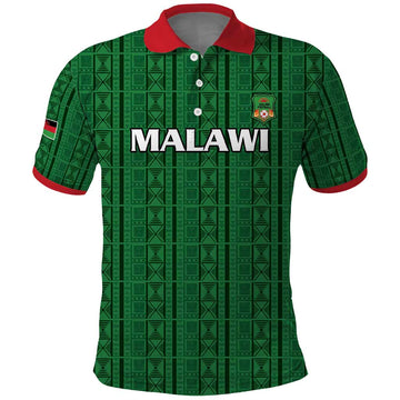 Custom Malawi Football Polo Shirt Come On Flames - Green LT15