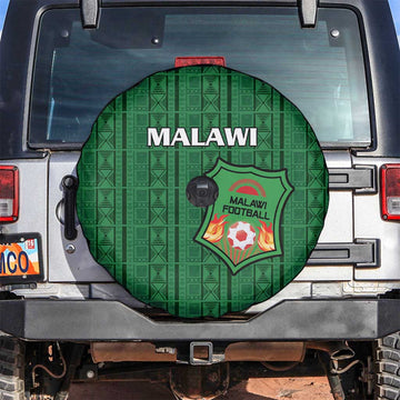 Malawi Football Spare Tire Cover Come On Flames - Green LT15