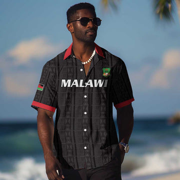 Custom Malawi Football Hawaiian Shirt Go Champions - Black LT15