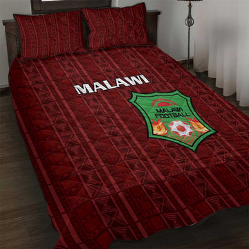 Malawi Football Quilt Bed Set Go Champions - Red LT15