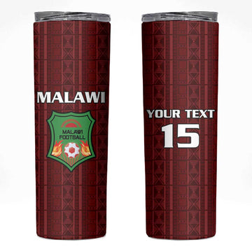 Custom Malawi Football Skinny Tumbler Go Champions - Red LT15
