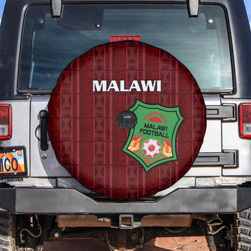 Malawi Football Spare Tire Cover Come On Flames - Red LT15