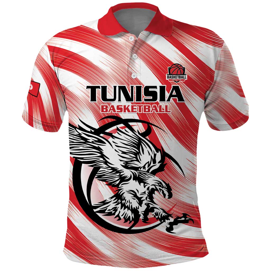 Custom Tunisia Basketball Polo Shirt Go Eagles of Carthage LT15