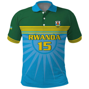 Custom Rwanda Basketball Polo Shirt Go Champions LT15