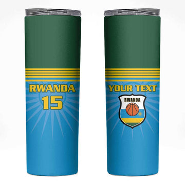 Afro Basketball Rwanda Custom Skinny Tumbler Go Champions LT15