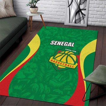 Afro Basketball Senegal Custom Area Rug Go Champions Lions LT15