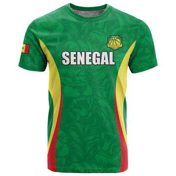 Afro Basketball Senegal Custom T shirt Go Champions Lions LT15