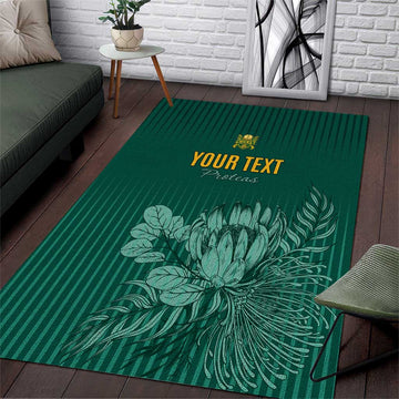 Custom South Africa Cricket Area Rug Come On Proteas LT15
