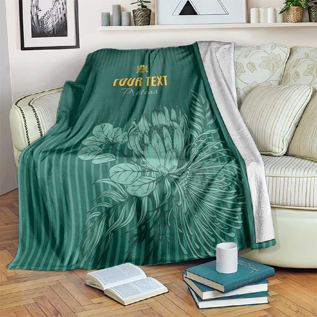 Custom South Africa Cricket Blanket Come On Proteas LT15