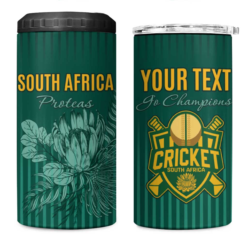 Custom South Africa Cricket 4 in 1 Can Cooler Tumbler Come On Proteas LT15