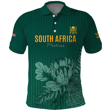 Custom South Africa Cricket Polo Shirt Road To Champions LT15