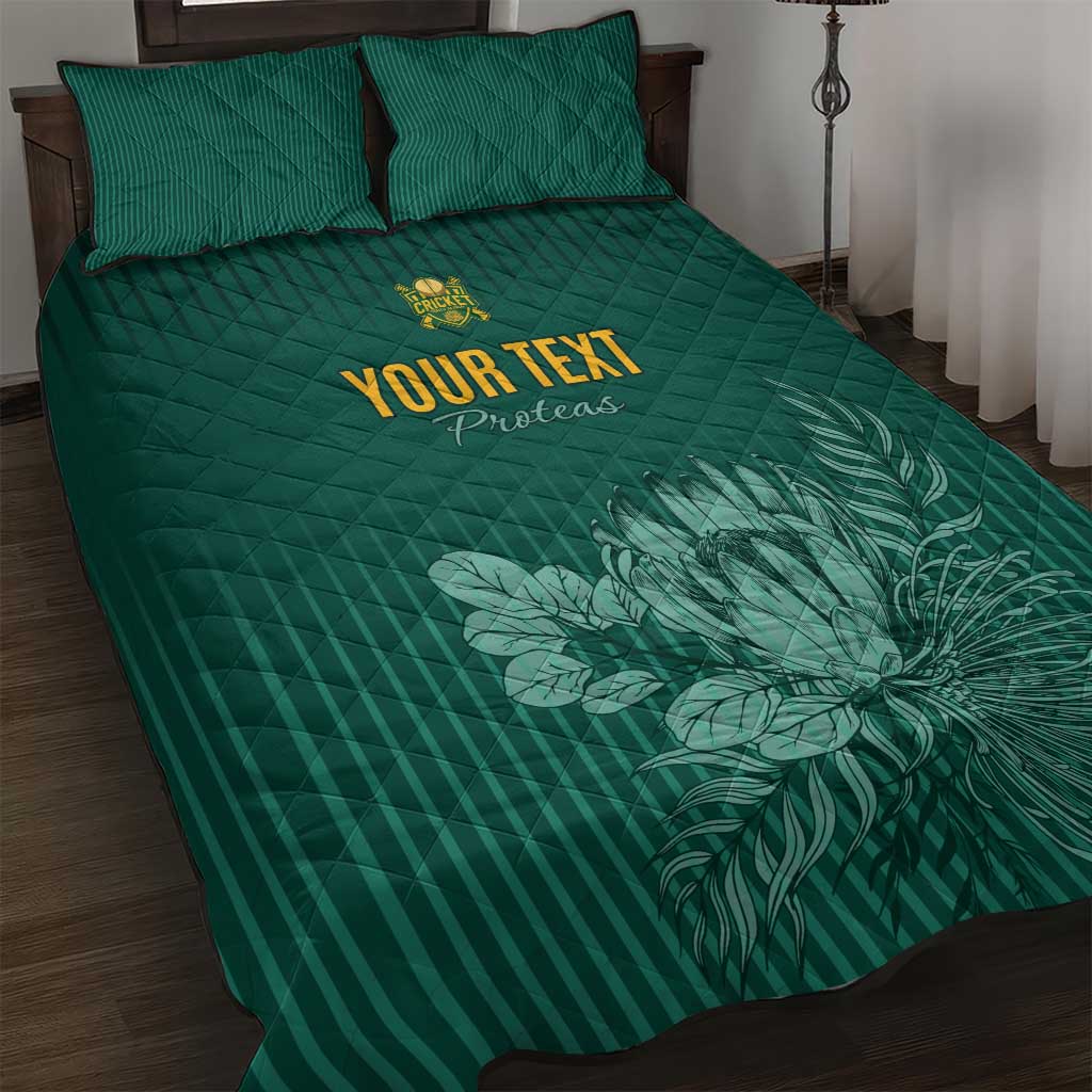 Custom South Africa Cricket Quilt Bed Set Come On Proteas LT15