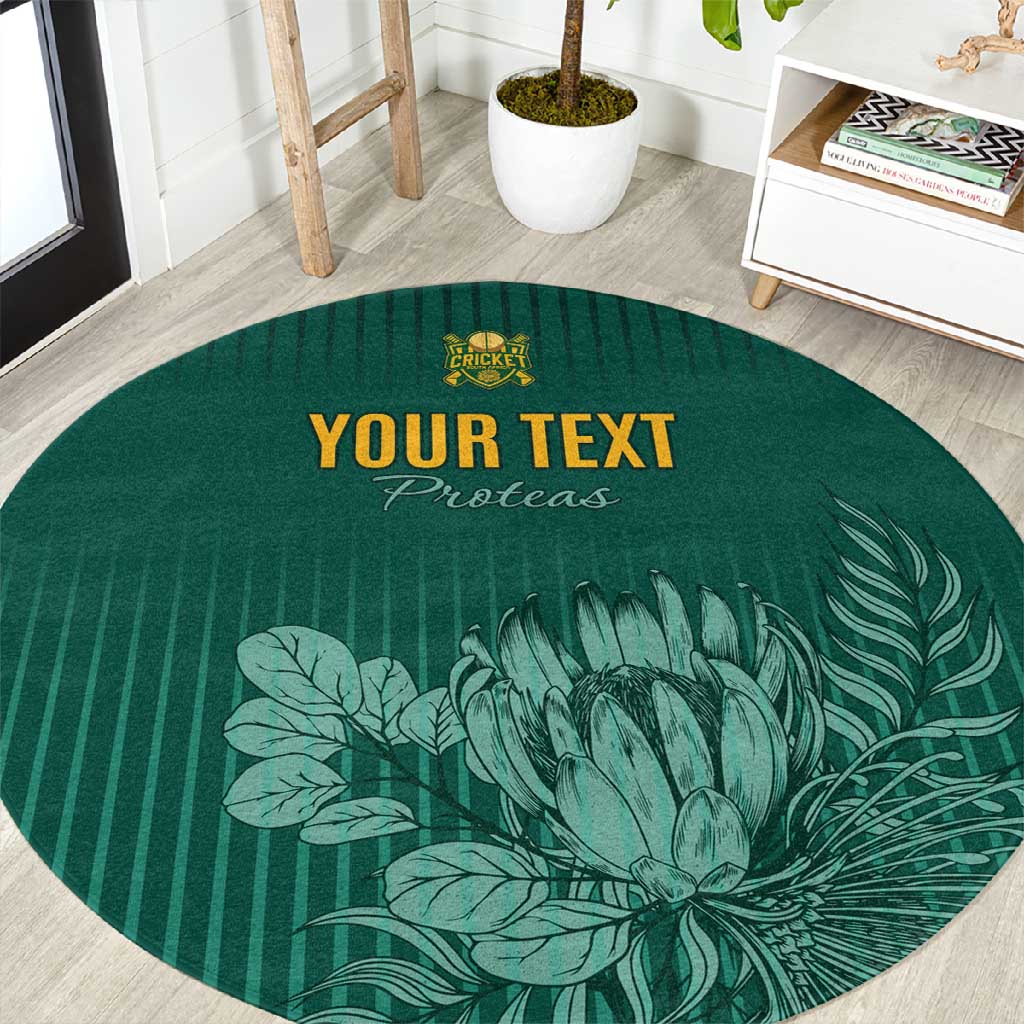 Custom South Africa Cricket Round Carpet Come On Proteas LT15