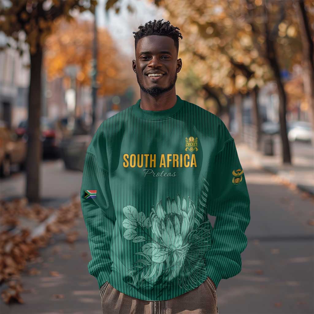 Custom South Africa Cricket Sweatshirt Come On Proteas LT15