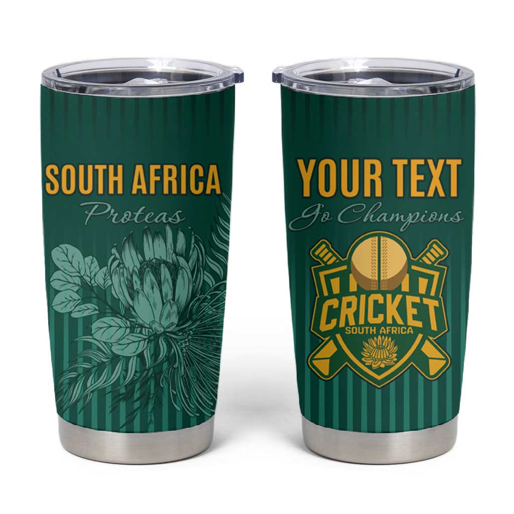 Custom South Africa Cricket Tumbler Cup Come On Proteas LT15