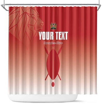 Custom Kenya Football Shower Curtain Harambee Harambee Stars LT15