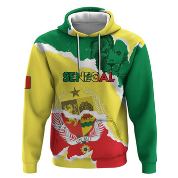 Custom Senegal Beach Soccer 2025 Hoodie Allez Lions de la Teranga LT15