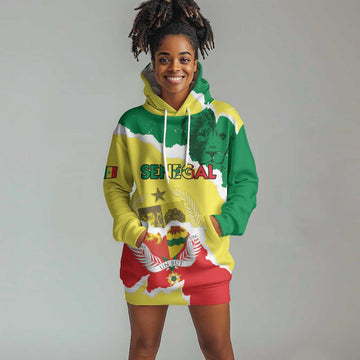 Custom Senegal Beach Soccer 2025 Hoodie Dress Go Champions - Grunge Style LT15