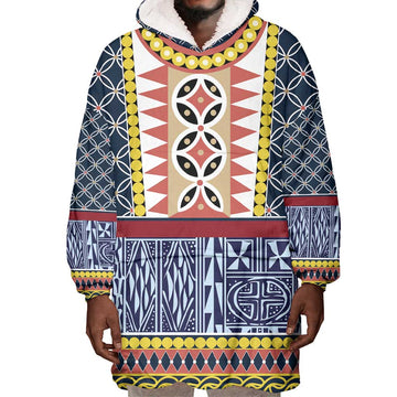 Toghu Bamenda Wearable Blanket Hoodie Cameroon Traditional Pattern LT15