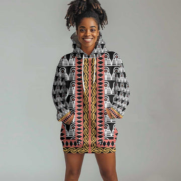 Cameroon Hoodie Dress Toghu Traditional Pattern LT15