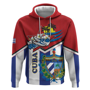 Cuba Independence Day Hoodie Cuban Trogon Mix Hedychium Coronarium LT15