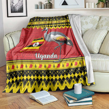 Afro Uganda Christmas Blanket Grey Crowned Crane Sekukkulu Ennugi LT15