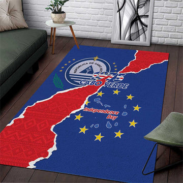 Happy Cabo Verde Area Rug 50th Anniversary of Independence LT15