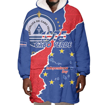 Happy Cabo Verde Wearable Blanket Hoodie 50th Anniversary of Independence LT15