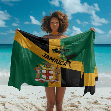 Happy Jumieka Independence Day Sarong Coat Of Arms Flag Style LT15