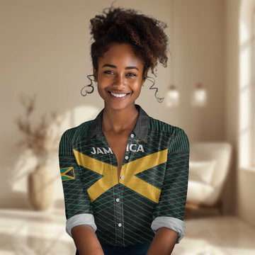 Jamaica Rugby Custom Women Casual Shirt Go Champions LT15