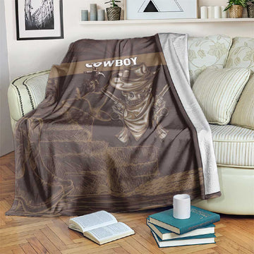 Skull Cowboy Blanket Wild West Reborn LT15