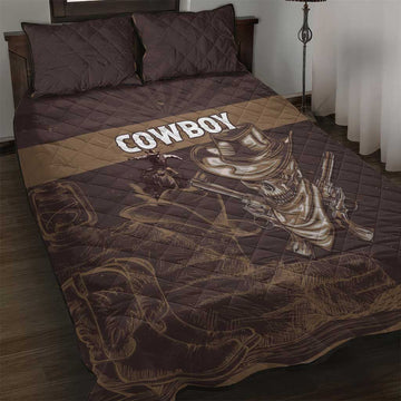 Skull Cowboy Quilt Bed Set Wild West Reborn LT15