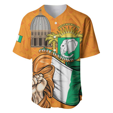 Personalised Happy Cote dIvoire Baseball Jersey 65th of Independence Day LT15