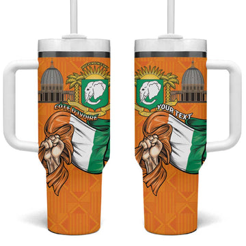 Personalised Happy Cote dIvoire Tumbler With Handle 65th of Independence Day LT15