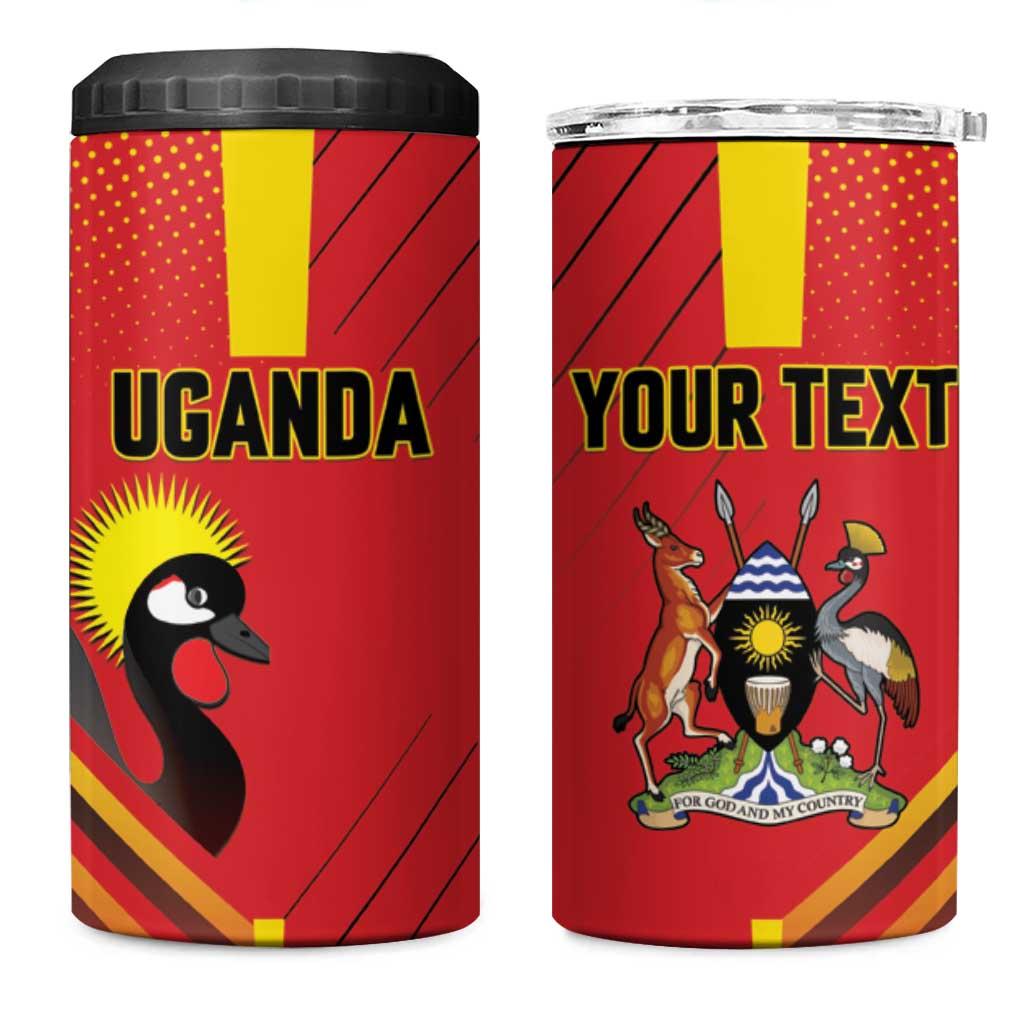 Custom Uganda Basketball 4 in 1 Can Cooler Tumbler Go Champions Silverbacks LT15