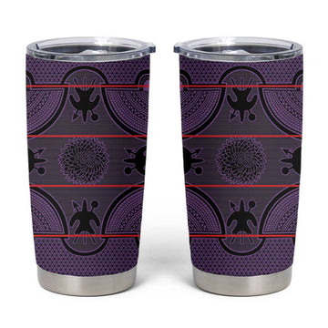 Basotho Blanket Tumbler Cup Lesotho Seanamarena Heritage - Violet LT15