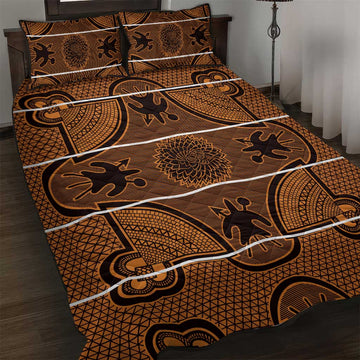 Basotho Blanket Quilt Bed Set Lesotho Seanamarena Heritage - Orange LT15