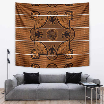 Basotho Blanket Tapestry Lesotho Seanamarena Heritage - Orange LT15