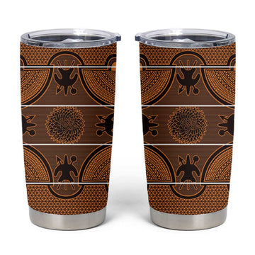 Basotho Blanket Tumbler Cup Lesotho Seanamarena Heritage - Orange LT15