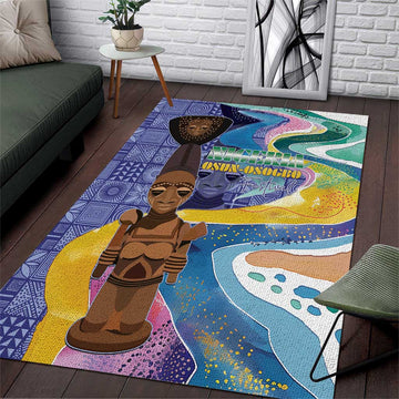 Nigeria Osun-Osogbo Festival Area Rug Oshun God - Yoruba Pattern LT15