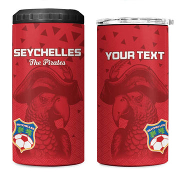 Custom Afro Seychelles Football 4 in 1 Can Cooler Tumbler Pirate Parrot LT15