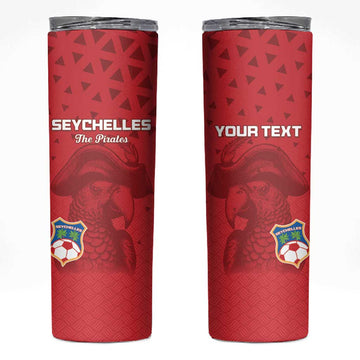 Custom Afro Seychelles Football Skinny Tumbler Pirate Parrot LT15