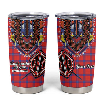 Afro Kenya Maasai Shuka Personalized Tumbler Cup Maasai Shield Mix Dashiki LT15