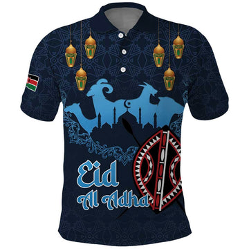Kenya Happy Eid Mubarak Polo Shirt Eid Al-Adha LT15