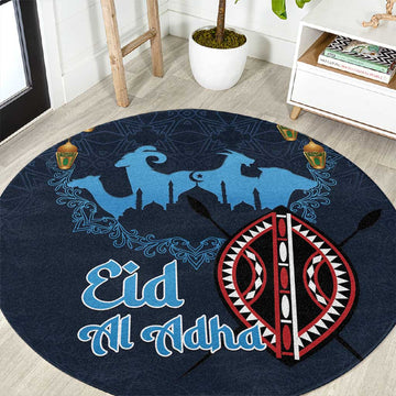 Happy Eid Al-Adha Round Carpet Kenya Mubarak LT15