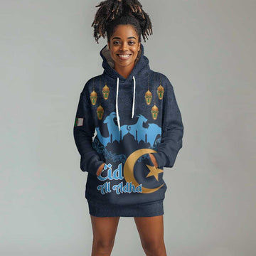Happy Eid Al-Adha Hoodie Dress Algeria Mubarak LT15