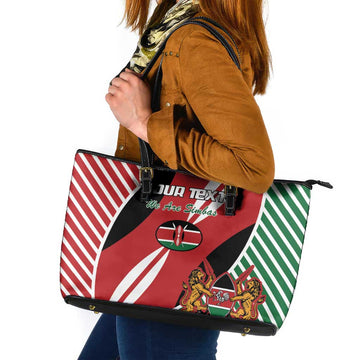 Custom Kenya Rugby Leather Tote Bag Flag Style LT15