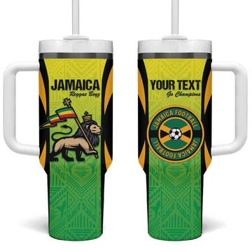Custom Jamaica Football Tumbler With Handle Go Champions LT15